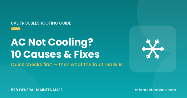AC not cooling troubleshooting guide for UAE homes — BRB General Maintenance