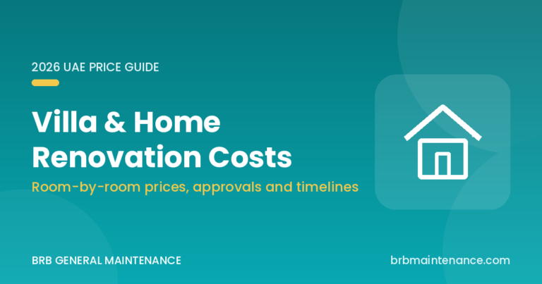 Villa renovation cost guide for the UAE 2026 — BRB General Maintenance